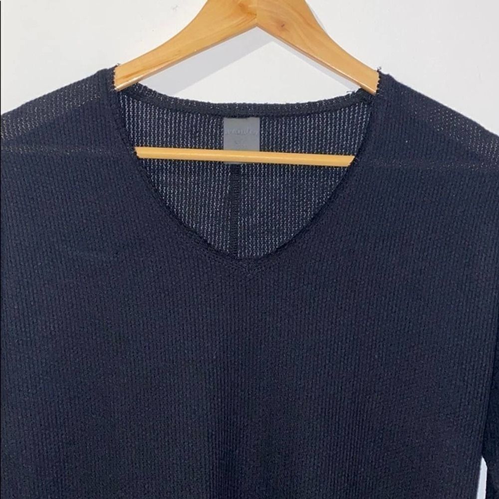 Wander by Hottotties Black Long Sleeve Waffle Top - Picture 2 of 4